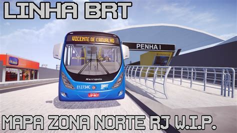 Mapa Zona Norte RJ Linha BRT Penha X Vicente De Carvalho W I P