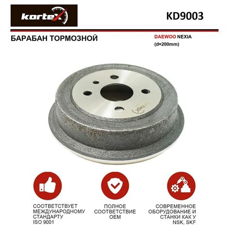 Барабан тормозной для DAEWOO NEXIA (d-200mm) - купить по низкой цене в ...
