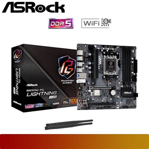 Jual Asrock B650m Pg Lightning Wifi Amd B650 Am5 Ddr5 Micro Atx