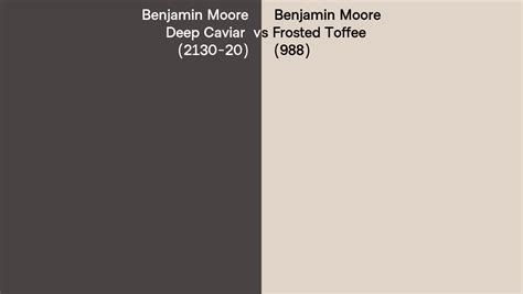 Benjamin Moore Deep Caviar Vs Frosted Toffee Side By Side Comparison