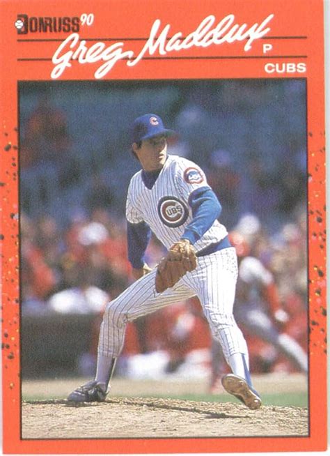 1990 Donruss 158 Greg Maddux Chicago Cubs Baseball Card At Amazon S