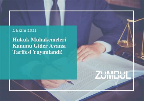 Hukuk Muhakemeleri Kanunu Gider Avansı Tarifesi Yayımlandı Duyurular