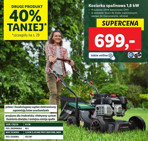 Promocja Parkside Kosiarka Spalinowa Kw Lidl