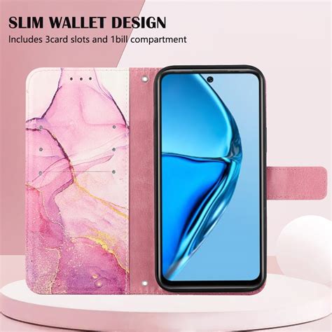 For Infinix Hot G X Pt Marble Pattern Flip Leather Phone Case Pink Purple Gold