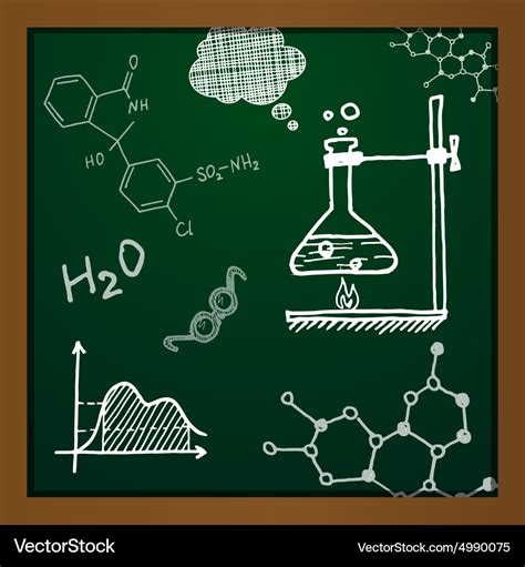 Chalk Draw Chemistry Elements Royalty Free Vector Image