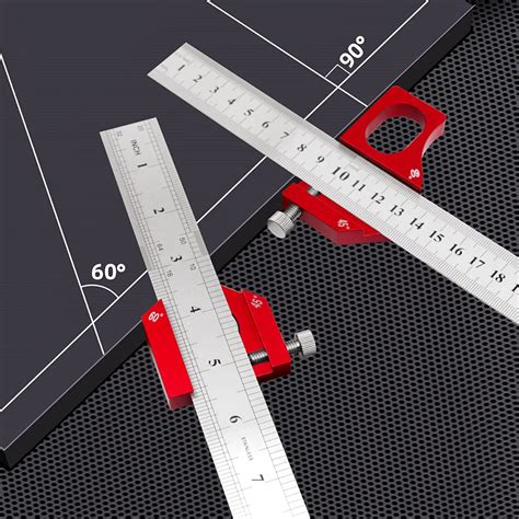 Ajust Vel A O R Gua Posicionamento Bloco Combina O Ngulo Quadrado Marca