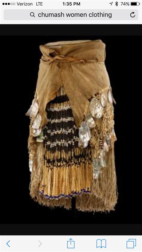 This is a traditional Chumash skirt. Because they are coastal Indians ...