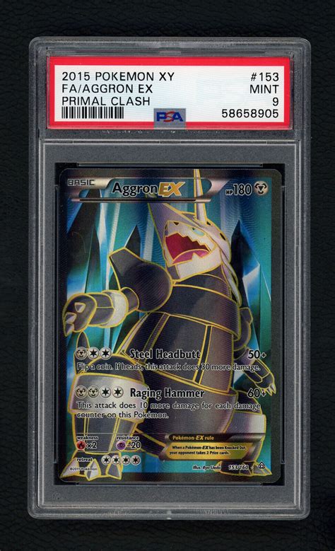 Pokemon Xy Primal Clash Aggron Ex Full Art Foil Graded