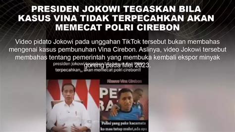 Polda Jabar Klarifikasi Hoaks Jokowi Ancam Pecat Kapolri Terkait Kasus