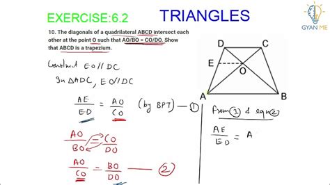 Q 10 The Diagonals Of A Quadrilateral Abcd Intersect Each Other At The Point O Such That