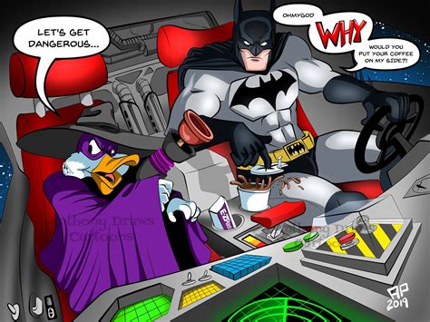 Batman / Darkwing Duck Mashup Funny Comic Print | Etsy