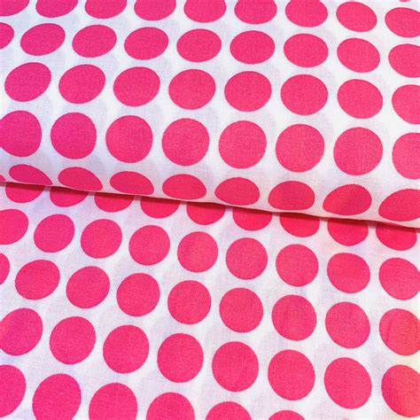 Hot Pink Polka Dot Fabric Pink Large Polka Dot Fabric Hot Etsy