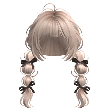 Bubble Braids W Ribbons Platinum Blonde Roblox