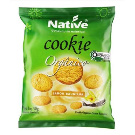 Minis cookies orgânicos sabor baunilha NATIVE 40g