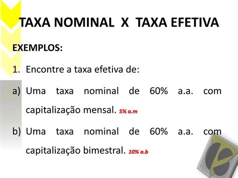 Taxa Nominal Para Efetiva LIBRAIN