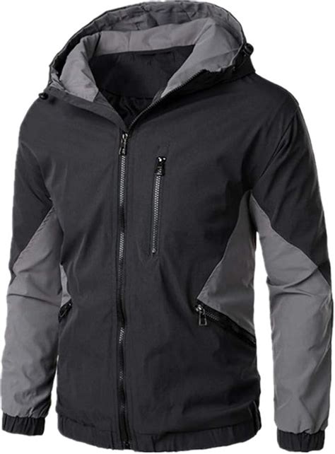 Mens Jacket Mens Breathable Hooded Outdoor Coat Uk