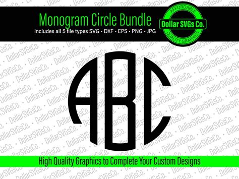 Circle Monogram Font SVG Monogram Bundle Svg Bundle Circle Monogram Set ...