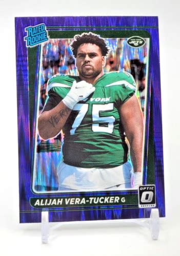 Alijah Vera Tucker RATED ROOKIE Purple Shock PRIZM 2021 Panini Donruss