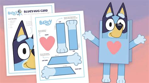 Make A Bluey Hug Card Cbeebies