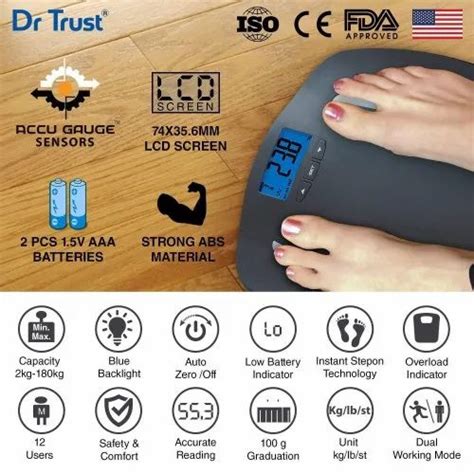 Dr Trust Usa Absolute Fitness Body Composition Monitor Weighing Machine