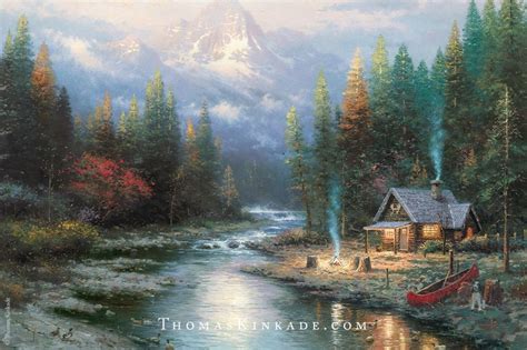 1000+ images about Thomas Kinkade Cabins on Pinterest | The end, Shops ...