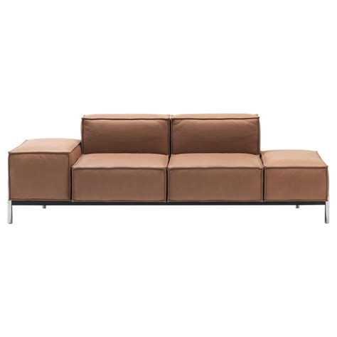 De Sede Ds C Two Seat Modular Sofa In Black Leather By Stephan