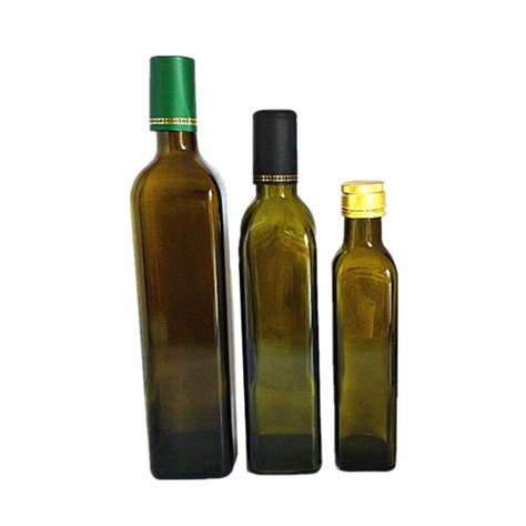 Bulk Ml Ml Ml Dark Green Color Glass Olive Oil Bottle Linseed