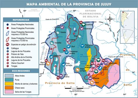 Jujuy - Environmental map of the Province of Jujuy, Argentina | Gifex