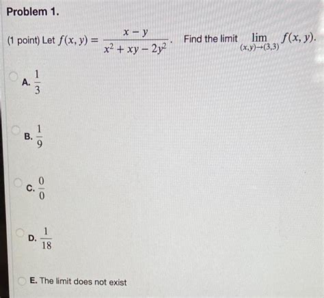 Solved Problem 1 1 Point Let F X Y X2 Xy−2y2x−y Find