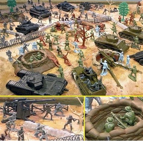 Battleground WWII Playset ---165 pieces---(s&h $40) (54mm) , 54mm Toy ...