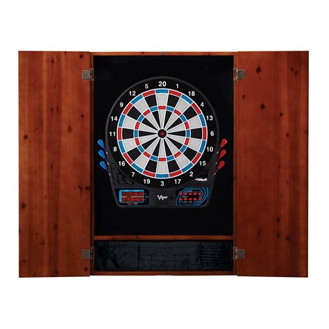 Viper Metropolitan Cinnamon Soft Tip Dartboard Cabinet And Viper 777