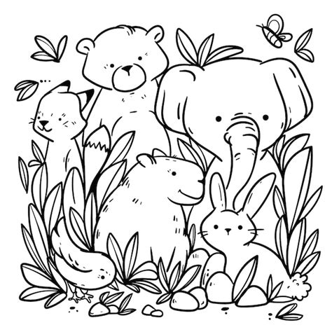 Desenho Para Colorir Animais Da Floresta - Desenho Para Colorir Animais Da Floresta