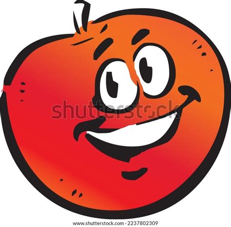 Cute Happy Apple Smiling Vector Stock Vector (Royalty Free) 2237802309 ...