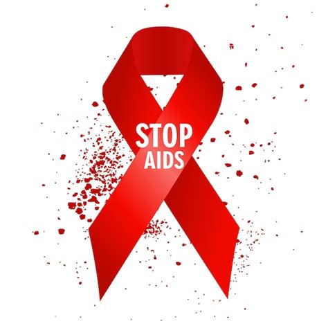 Stop Aids Vector Illustration Du Vih Sensibilisation Au Sida Affiche