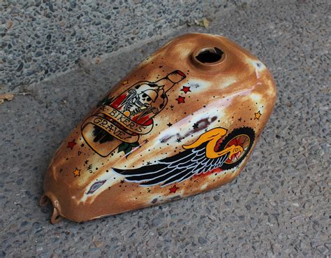 Custom Painted Bobber Gas Tank