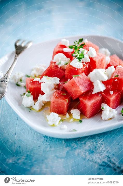 Wassermelonen Feta Salat Ein Lizenzfreies Stock Foto Von Photocase