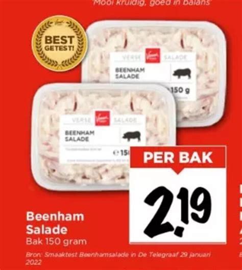 Beenham Salade Bak 150 Gram Aanbieding Bij Vomar