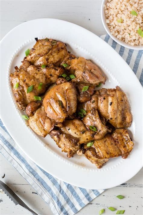 Grilled Teriyaki Chicken Thighs Gf Paleo Whole30 Hot Pan Kitchen