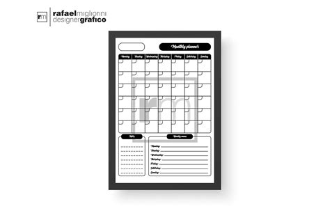 Printable Monthly Planner - Model 1 Graphic by RM Designer Grafico ...