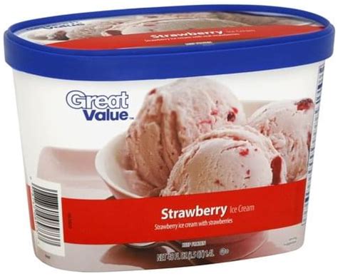 Great Value Strawberry Ice Cream - 48 oz, Nutrition Information | Innit