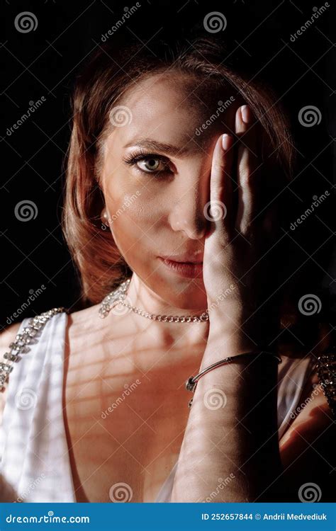 Showy Brunette In Furs Royalty Free Stock Photo Cartoondealer