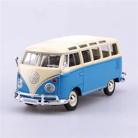 Maisto Vw T1 Van Blue Type2 Samba 125 Model Car Model Toy Vehicle Car