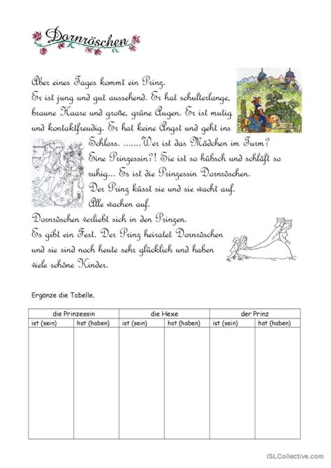 Dornr Schen Allgemeine English Esl Worksheets Pdf Doc