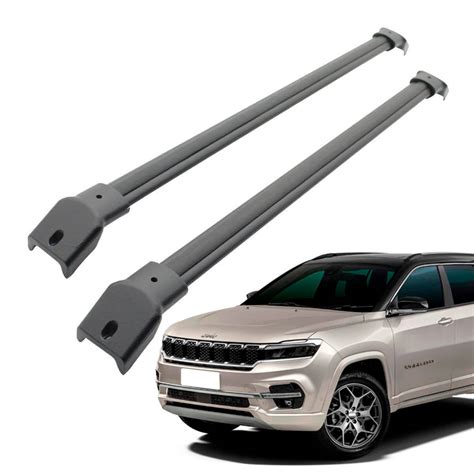 Travessa Rack De Teto Larga Preta Jeep Commander Casa Das