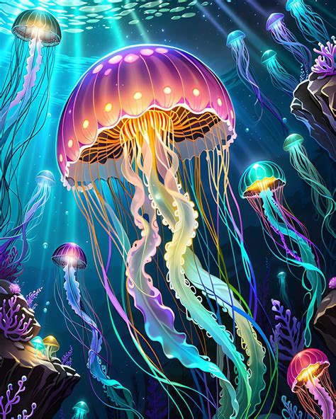 Diy Paint By Number For Adult Jellyfish Paint By Numbers With