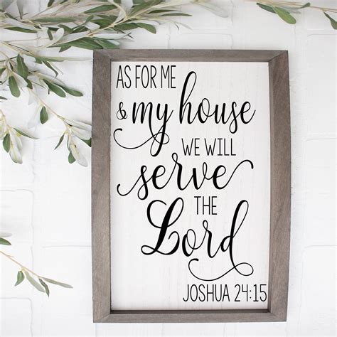 As For Me And My House We Will Serve The Lord Christian Sign Etsy In