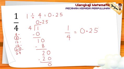 Ulangkaji Matematik Hubungan Pecahan Perpuluhan Dan Peratus Part 2