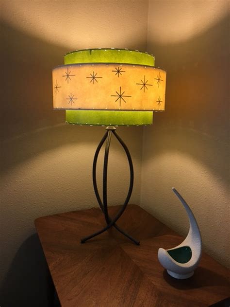 Vintage Mid Century Style Tier Fiberglass Lamp Shade Modern Etsy