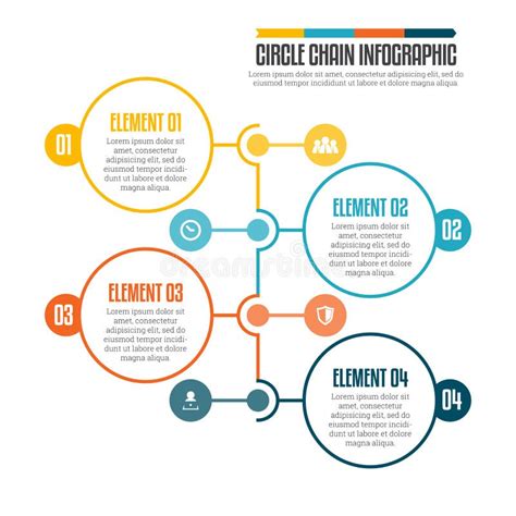 圈子链infographic 向量例证 插画 包括有 背包 绘制 靠山 步骤 图表 要素 颜色 58391407