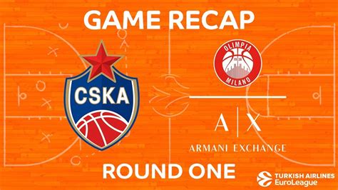 Highlights CSKA Moscow AX Armani Exchange Olimpia Milan YouTube